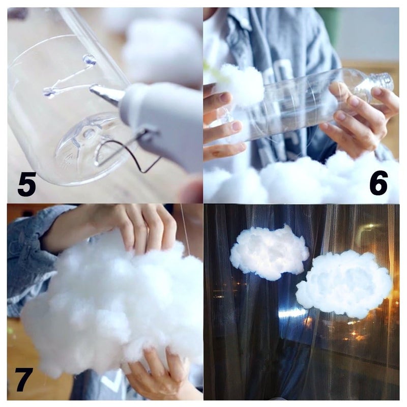 PROLOSO Handmade Cloud Light DIY Kit, Easy for Adults and Kids, Adjustable Brightness, 9 Modes, White Color, Cute Night Light in House and Coolest Choice on Facebook - Image 5